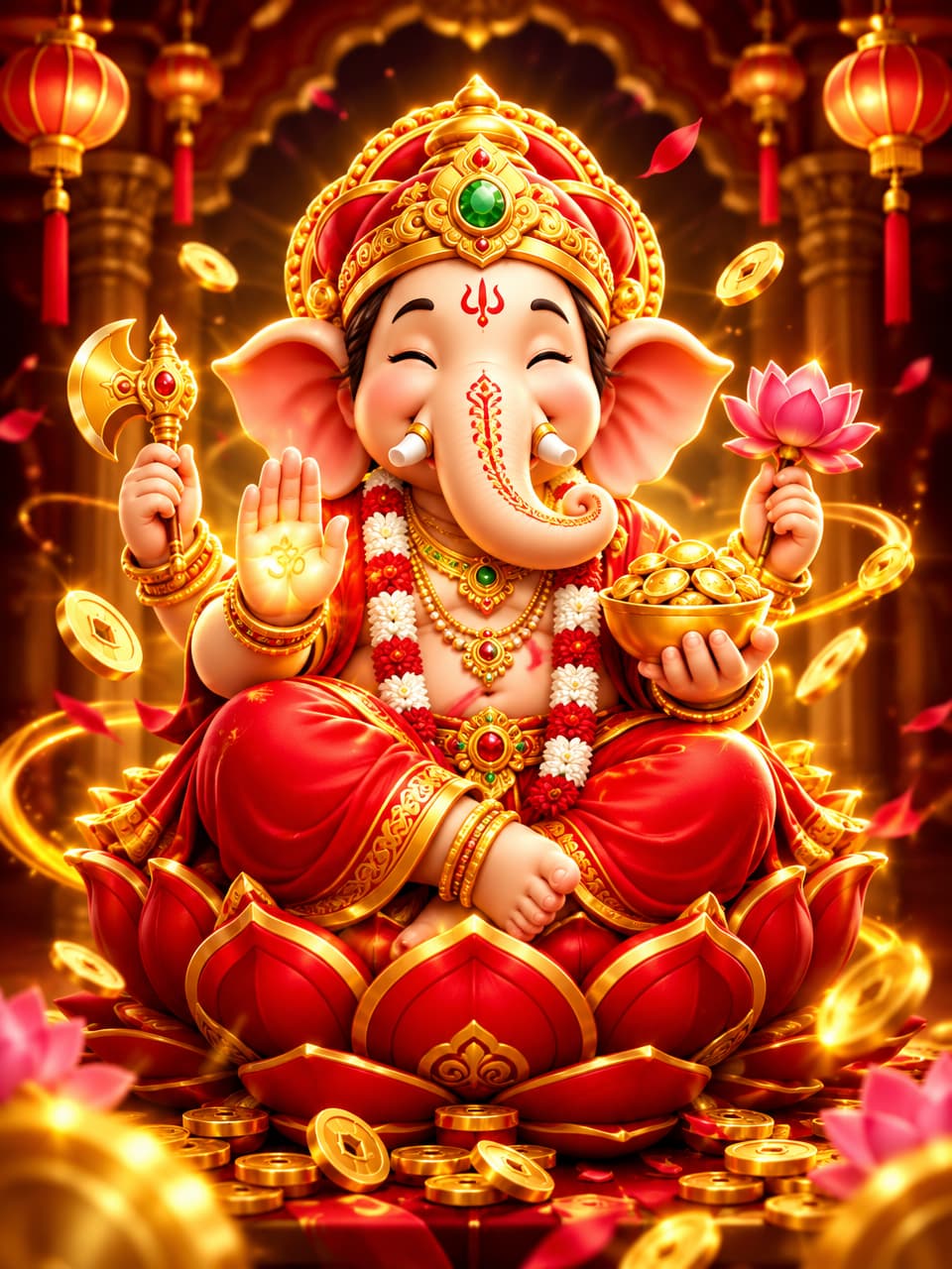 ภาพเกม Fortune Ganesha ที่ออกแบบใหม่สำหรับ hengheng888 - เฮงเฮง888